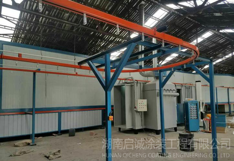 喷粉线施工阶段